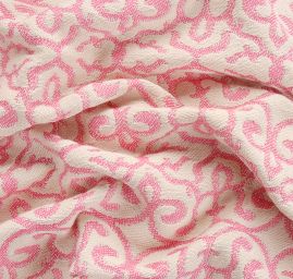 Žakárová látka Art Fabrics Verona růžová, režná