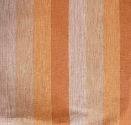 Len Art Fabrics širší pruhy hnědorezavé