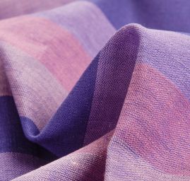 Len Art Fabrics širší pruhy levandulový