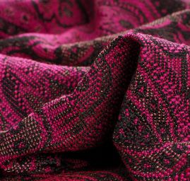 Žakár Art Fabrics Paisley orient fuchsivá/černá