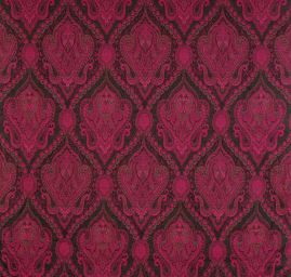 Žakár Art Fabrics Paisley orient fuchsivá/černá