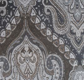Žakár Art Fabrics Paisley orient modrý/zlatý