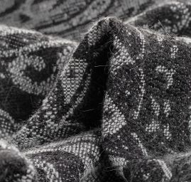 Žakár Art Fabrics Paisley orient černá/šedá