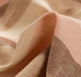 Len Art Fabrics širší pruhy béžový