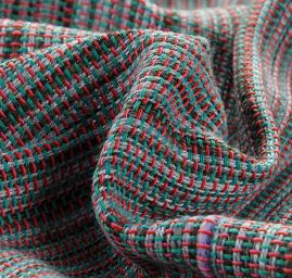 Kostýmová látka chanel Art Fabrics šedá zelená