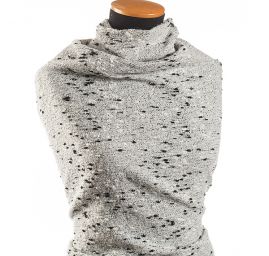 Kostýmová vlněná látka buklé Art Fabrics černobílá