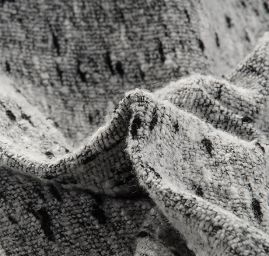 Kostýmová vlněná látka buklé Art Fabrics černobílá