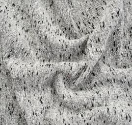 Kostýmová vlněná látka buklé Art Fabrics černobílá