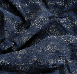 Žakárová tkanina Art Fabrics Elvíra šedomodrá