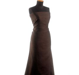 Kostýmová látka Art Fabrics rybí kost tm.hnědá