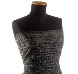 Kostýmová látka Art Fabrics černobílý melír