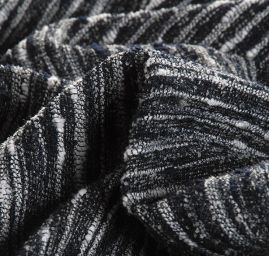 Kostýmová látka Art Fabrics černomodrobílý melír