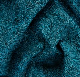 Replika historické látky Art Fabrics Girlandy tyrkysová