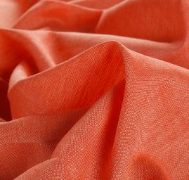 Len Art Fabrics šanžán lososověoranžový