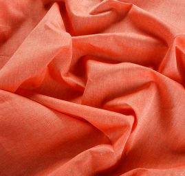 Len Art Fabrics šanžán lososověoranžový