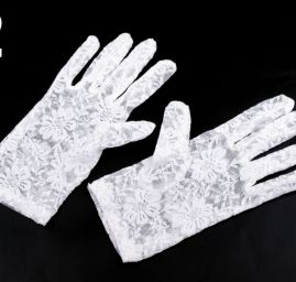 Rukavice společenské krátké krajkové