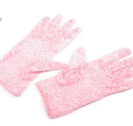 Rukavice společenské krátké krajkové