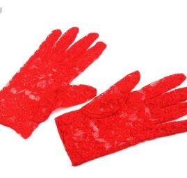 Rukavice společenské krátké krajkové