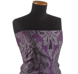 Replika historické tkaniny Rokoko růžová/fialová