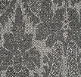 Replika historické tkaniny Rokoko šedá/bílá