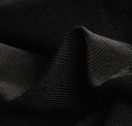 Kostýmová látka Art Fabrics rybí kost jemná černá