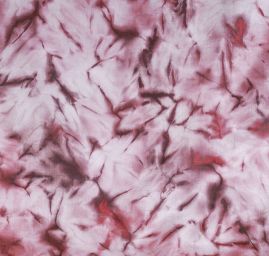 Ručně malovaný hedvábný šátek červeno/hnědý