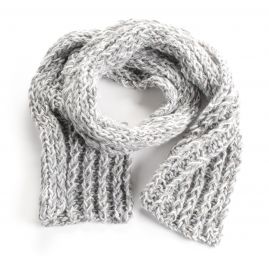 Ručně pletená šála Marlen – modrošedý melír