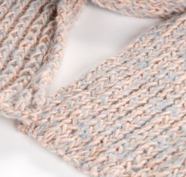 Ručně pletená šála Marlen růžovošedý melír