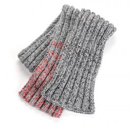 Ručně pletená šála Marlen šedočernočervený melír