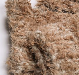 Pletené rukavice MarLen hnědé, chlupaté