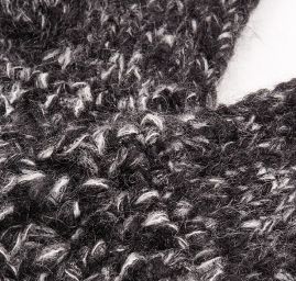 Pletené rukavice MarLen černobílý melír