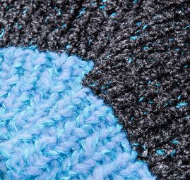 Pletené rukavice MarLen černo modré