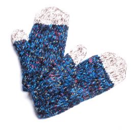Pletené rukavice MarLen modro-bílé
