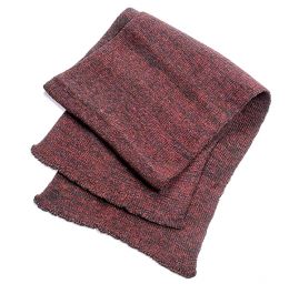 Pletená šála Marlen s melírovými pruhy šedo-červená