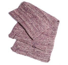 Pletená melírová šála MarLen hnědo-fialová