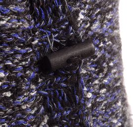 Pletený kabát černomodrý