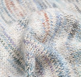 Pončo pletené šedomodrý melír