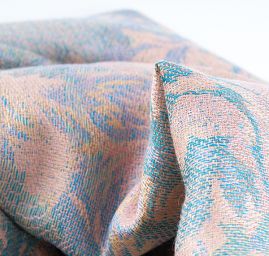 Šála směs kašmír/hedvábí vzor v béžových odstínech