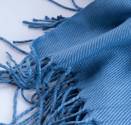 Šála směs kašmír/hedvábí šedomodrá II.jakost