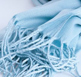 Šála směs kašmír/hedvábí tyrkysová II.jakost