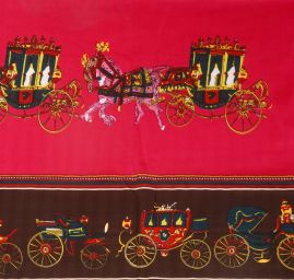 Šála směs kašmír/hedvábí vzor vozataj fuchsiová