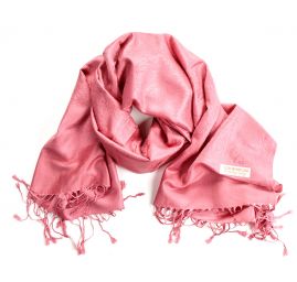 Šála směs kašmír/hedvábí žakár růžová