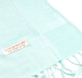 Šála směs kašmír/hedvábí žakár mint