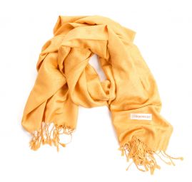 Šála směs kašmír/hedvábí žakár okrová