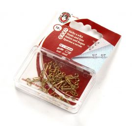 Háček+očko č.4 (12+10mm) zlaté barvy