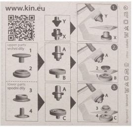 Druky kovové  6 (Ø 15mm) bílý hladký AUTO-MOTO