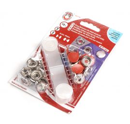 Druky kovové 6 (Ø 15mm) červený hladký AUTO-MOTO