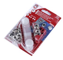 Druky kovové  6 (Ø 15mm) červený hladký AUTO-MOTO