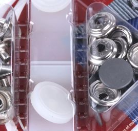 Druky kovové 6 (Ø 15mm) šedý hladký AUTO-MOTO