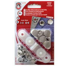 Druky kovové  6 (Ø 15mm) stříbrný hladký AUTO-MOTO